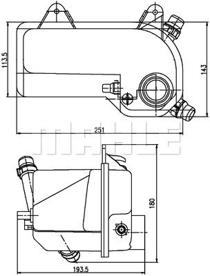 Expansionskärl, kylvätska Mahle Behr CRT 204 000S MAHLE