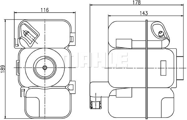 Expansionskärl, kylvätska Mahle Behr CRT 206 000S MAHLE