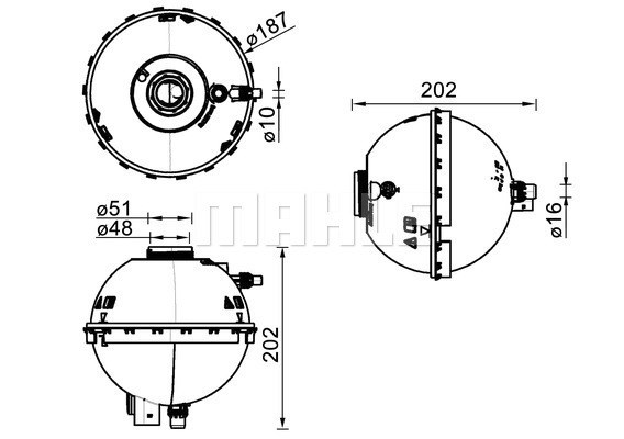 Expansionskärl, kylvätska Mahle Behr CRT 211 000S MAHLE
