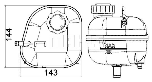 Expansionskärl, kylvätska Mahle Behr CRT 85 001S MAHLE
