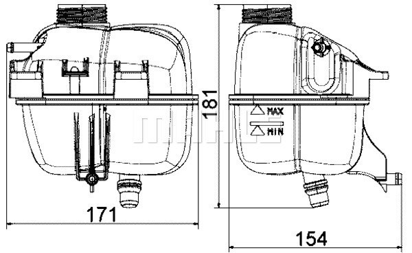 Expansionskärl, kylvätska Mahle Behr CRT 87 001S MAHLE