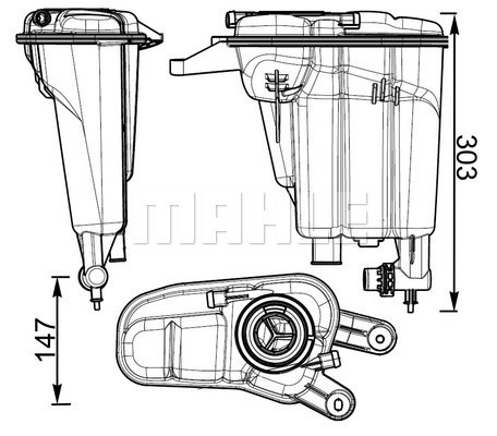 Expansionskärl, kylvätska Mahle Behr CRT 95 000S MAHLE