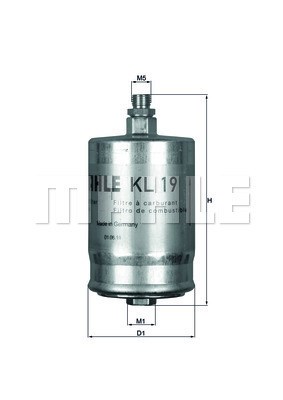 Bränslefilter Mahle KL 19 MAHLE