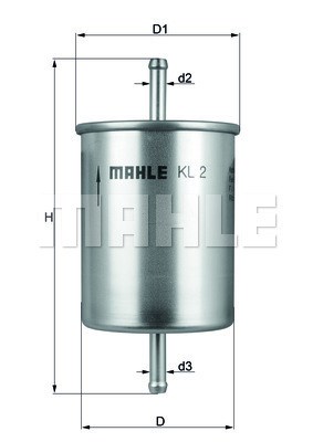 Bränslefilter Mahle KL 2 MAHLE