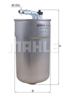 Bränslefilter Mahle KL 792 MAHLE
