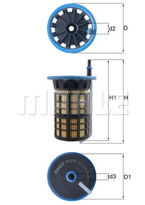 Bränslefilter Mahle KX 515 MAHLE