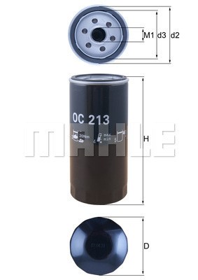 Oljefilter Mahle OC 213 MAHLE