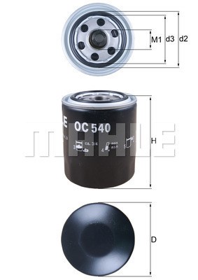 Oljefilter Mahle OC 540 MAHLE