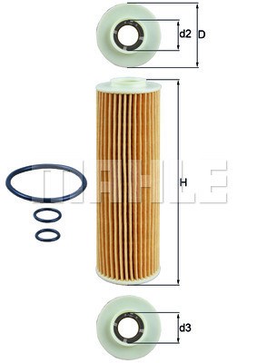 Oljefilter Mahle OX 183/5D MAHLE