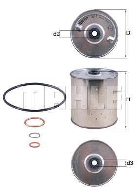 Oljefilter Mahle OX 1D MAHLE