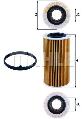 Oljefilter Mahle OX 379D MAHLE