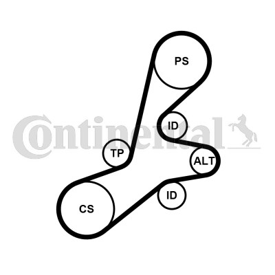 Drivremsats Contitech 6PK1352K1 CONTITECH