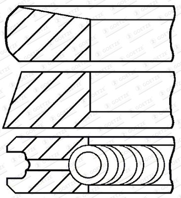Kolvringar, kit Goetze engine 08-424907-00 GOETZE ENGINE