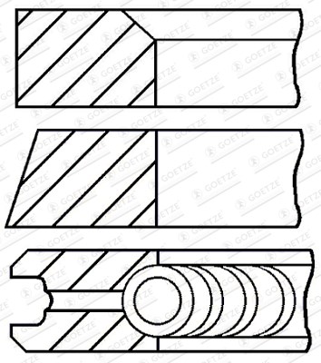 Kolvringar, kit Goetze engine 08-440800-00 GOETZE ENGINE Kolvringar, kit Goetze engine 08-440800-00 GOETZE ENGINE