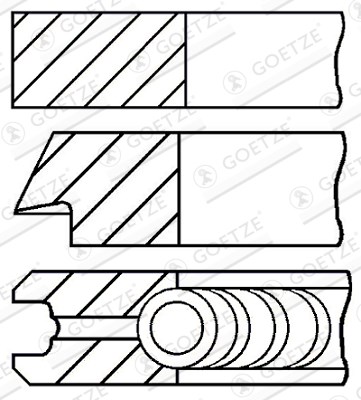 Kolvringar, kit Goetze engine 08-786900-00 GOETZE ENGINE