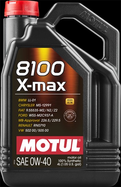 Motorolja MOTUL 8100 X-MAX 0W40 4L MOTUL 8100 x-max 0w40 MOTUL