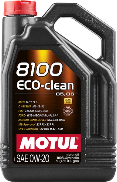 Motorolja MOTUL 8100 ECO-CLEAN 0W-20 5L MOTUL 8100 eco-clean 0w20 MOTUL