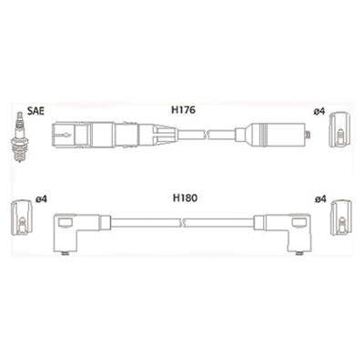 Tändkabelsats Hitachi Hueco 134766 HITACHI