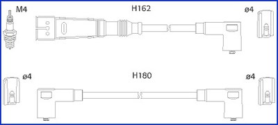 Tändkabelsats Hitachi Hueco 134795 HITACHI Tändkabelsats Hitachi Hueco 134795 HITACHI
