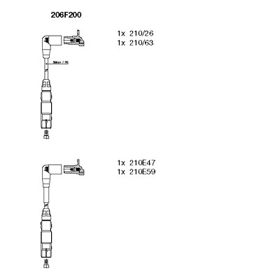 Tändkabelsats Bremi 206F200 BREMI