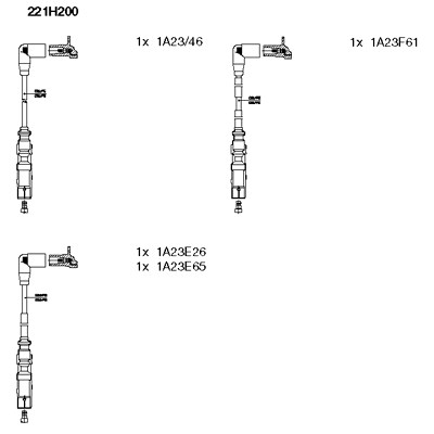 Tändkabelsats Bremi 221H200 BREMI Tändkabelsats Bremi 221H200 BREMI