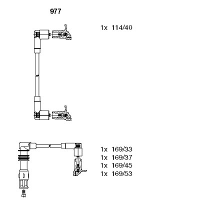 Tändkabelsats Bremi 977 BREMI
