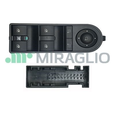 Brytare, fönsterhiss, Vänster fram Miraglio 121/OPB76001 MIRAGLIO