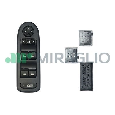 Brytare, fönsterhiss, Vänster fram Miraglio 121/PGP76007 MIRAGLIO