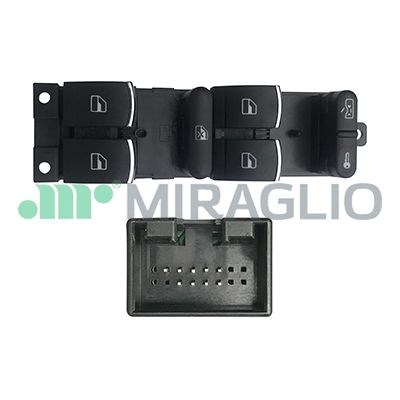 Brytare, fönsterhiss, Vänster fram Miraglio 121/VKB76002 MIRAGLIO