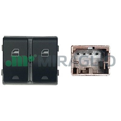 Brytare, fönsterhiss, Vänster fram Miraglio 121/VKB76005 MIRAGLIO