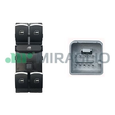 Brytare, fönsterhiss, Vänster fram Miraglio 121/VKB76007 MIRAGLIO