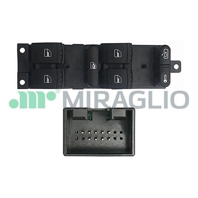 Brytare, fönsterhiss, Vänster fram Miraglio 121/VKB76008 MIRAGLIO