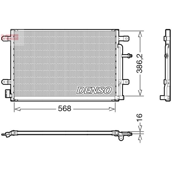 Kondensor, klimatanläggning Denso DCN02038 DENSO