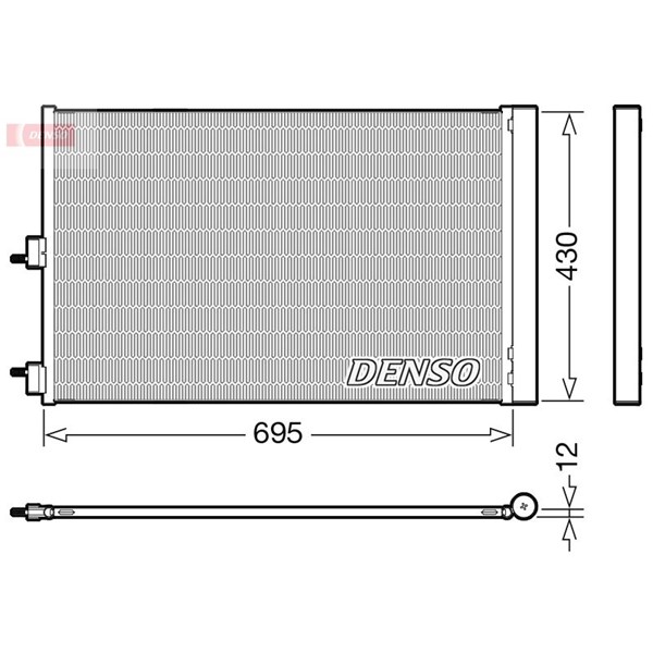 Kondensor, klimatanläggning Denso DCN17061 DENSO