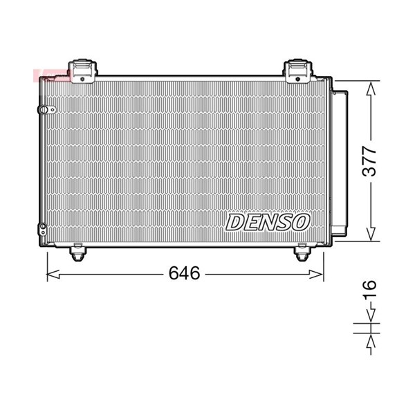 Kondensor, klimatanläggning Denso DCN50043 DENSO