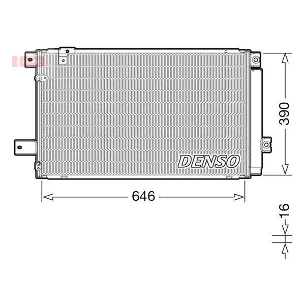 Kondensor, klimatanläggning Denso DCN50049 DENSO