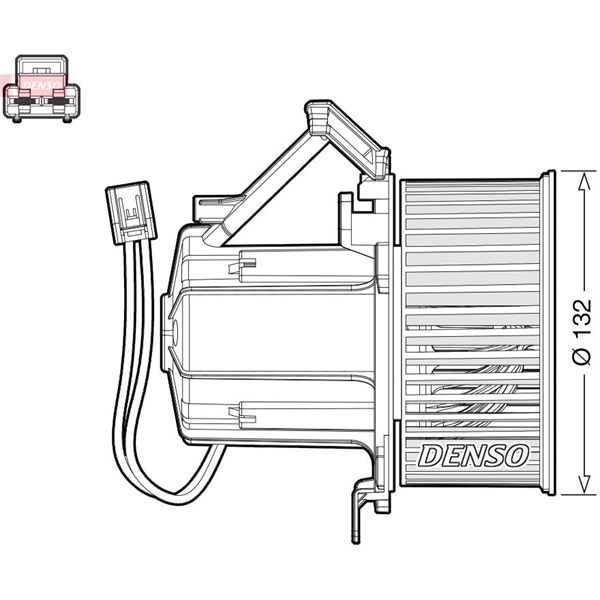 Kupéfläkt 12V Denso DEA02008 DENSO