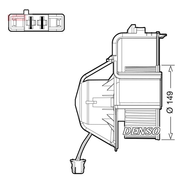 Kupéfläkt 12V Denso DEA05007 DENSO