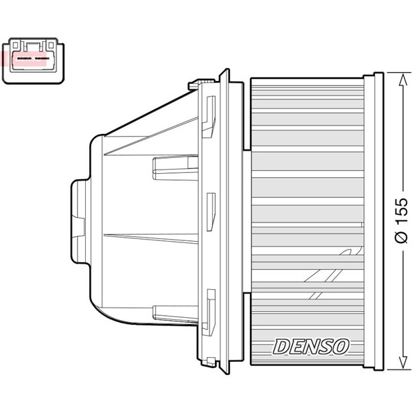 Kupéfläkt 12V Denso DEA10053 DENSO