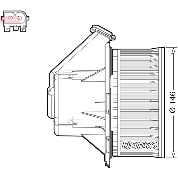 Kupéfläkt 12V Denso DEA17032 DENSO