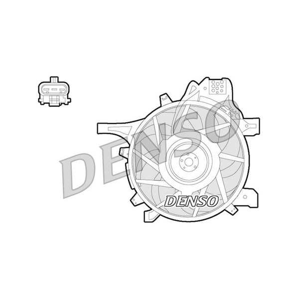 Fläkt, kylare 12V Denso DER20012 DENSO