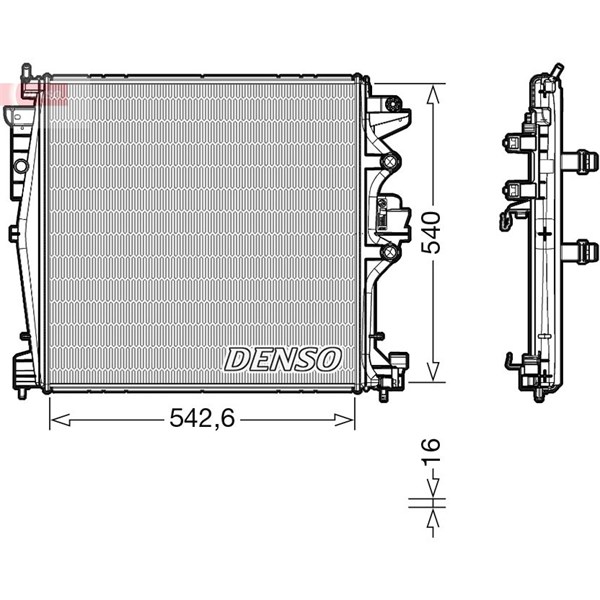 Kylare, motorkylning Denso DRM01004 DENSO