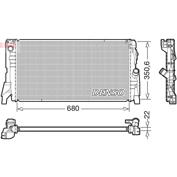 Kylare, motorkylning Denso DRM05118 DENSO