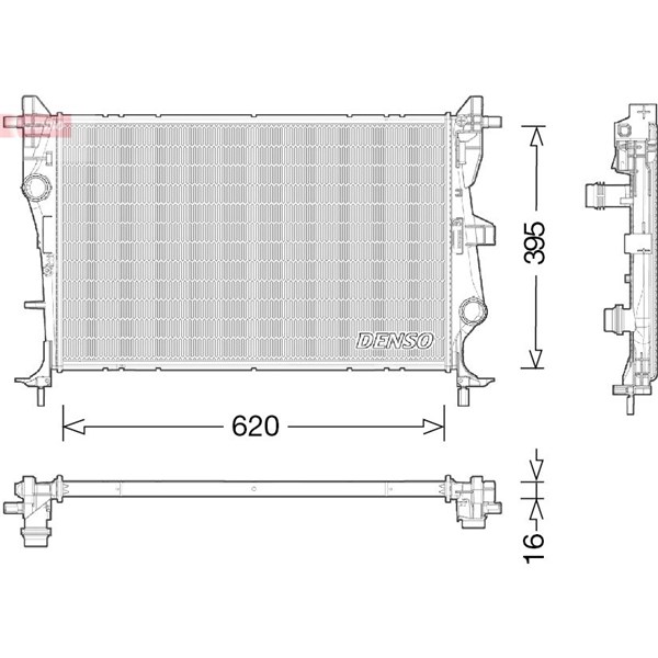Kylare, motorkylning Denso DRM06038 DENSO
