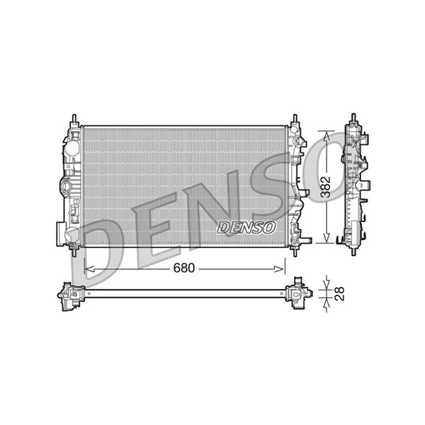 Kylare, motorkylning Denso DRM15005 DENSO