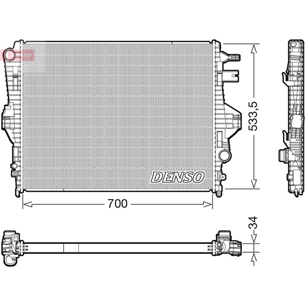 Kylare, motorkylning Denso DRM32050 DENSO
