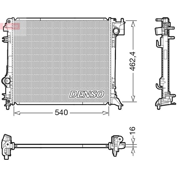 Kylare, motorkylning Denso DRM46062 DENSO