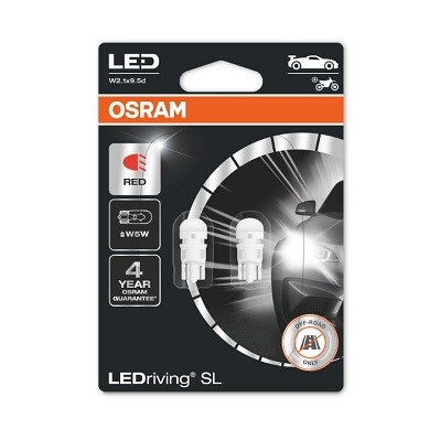 Glödlampa OSRAM LEDriving SL LED W2,1x9,5d, Bak, Fram, Fram eller OSRAM