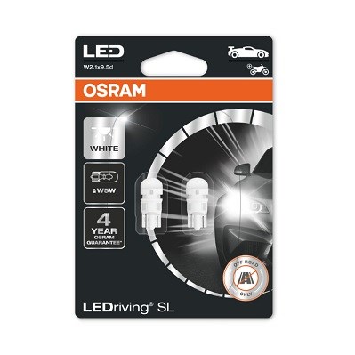 Glödlampa OSRAM LEDriving SL LED W2,1x9,5d, Bak, Fram, Fram eller OSRAM