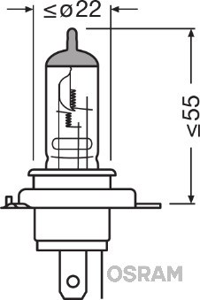Xenonlampa OSRAM ORIGINAL HS1 PX43t 12V Osram 64185-01B OSRAM